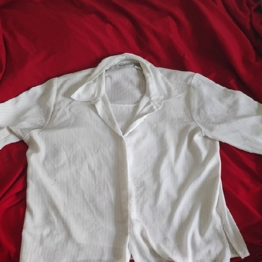 Apparenza White Short Sleeve Top
